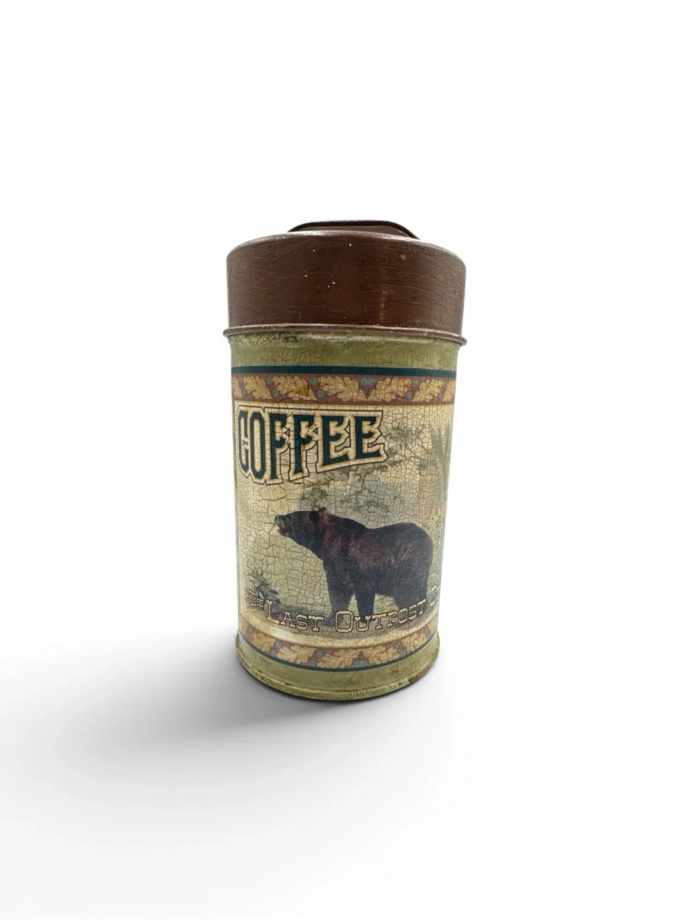 Vintage 1990s Y2K Last Outpost Co Wildlife Lodge Tin Canister Set Bear Elk 4Pc